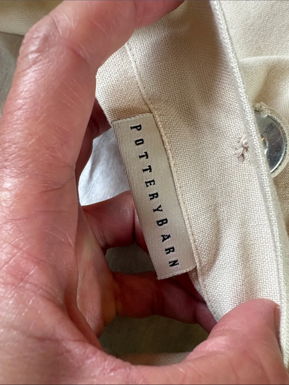 Pottery Barn embroidered pillow sham